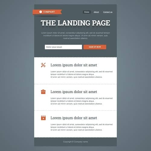 landing page concept