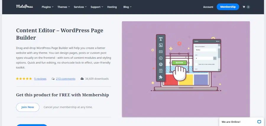landing page of motopress drag-and-drop wordpress page builder will help you create a better website with any theme