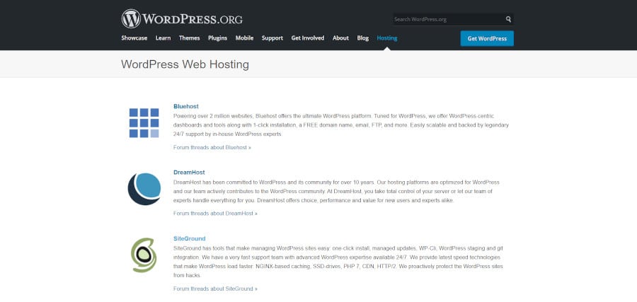 wordpress does not require a commitment to one hosting provider