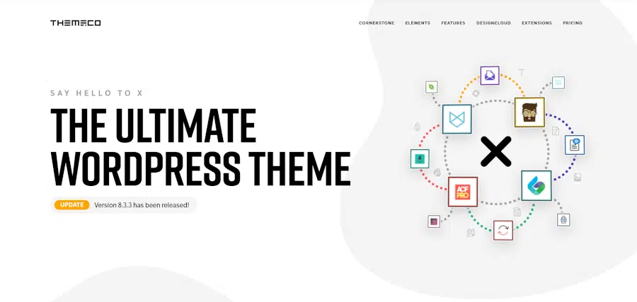 landing page of x theme the ultimate wordpress theme make page building fun again
